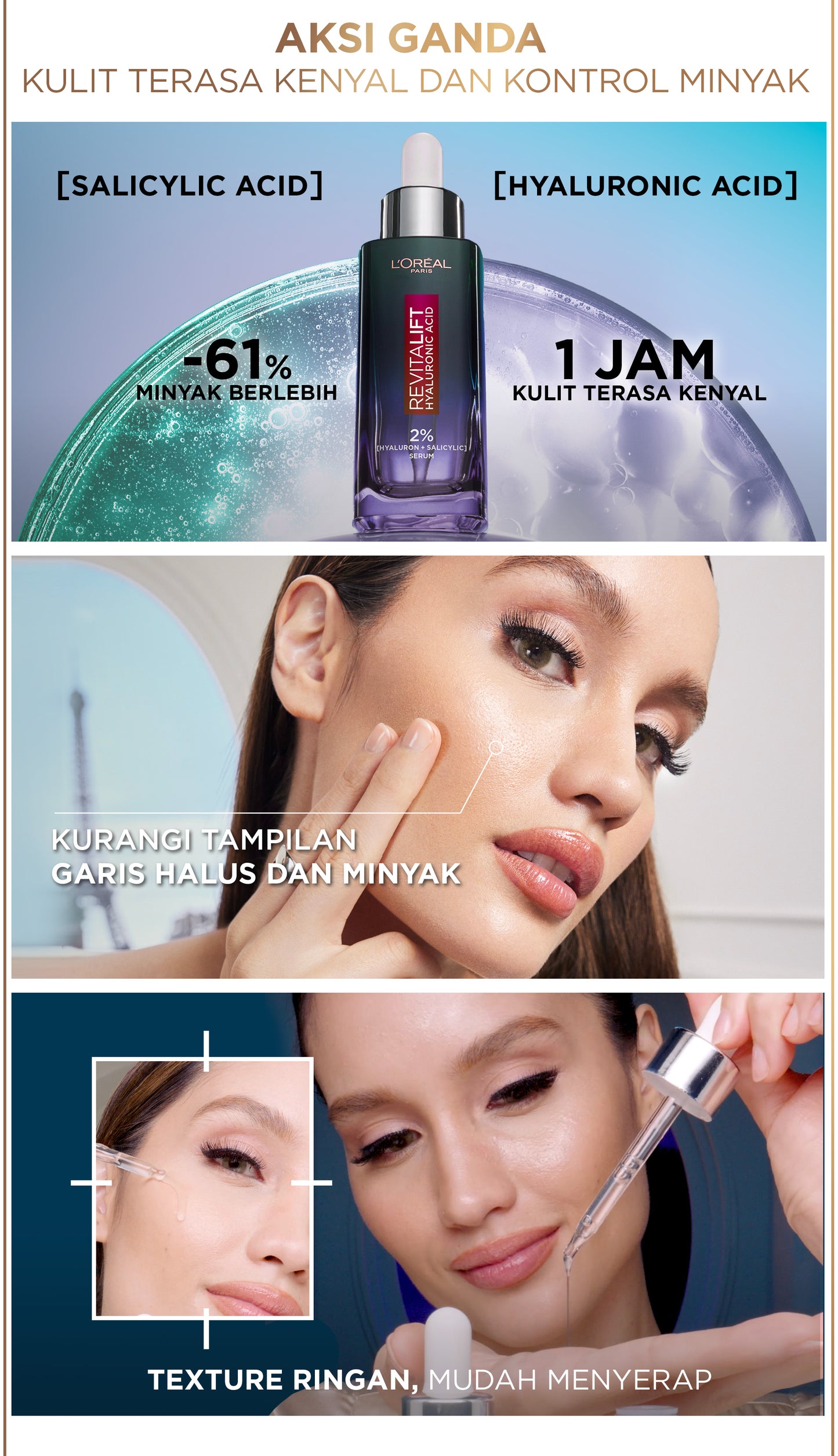 L'Oreal Paris Revitalift Hyaluronic Acid Oil Control 2% Hyaluronic Acid + Salycilic Acid Night Serum