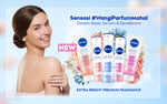 NIVEA Body Serum Extra Bright Premium Fragrance Miracle Sweet 180ml - Hand body serum lotion moisturizer wangi parfum mahal kalem tahan lama mencerahkan kulit kusam badan glowing brightening tone up melembabkan kering - 50x Vitamin C