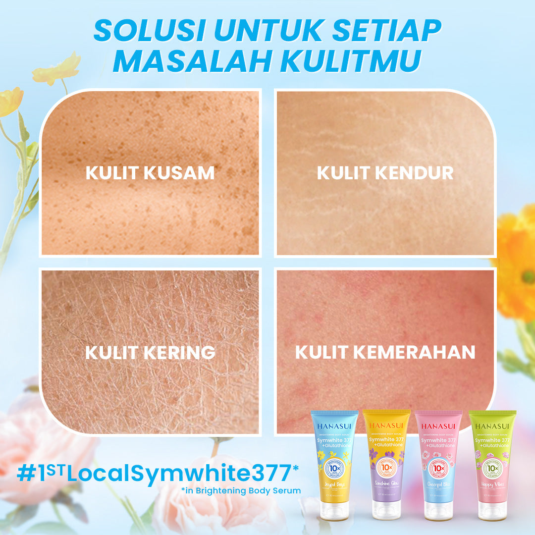 Hanasui Brightening Body Serum - Body Serum With Symwhite377 + Glutathione Mencerahkan & Menghidrasi Kulit