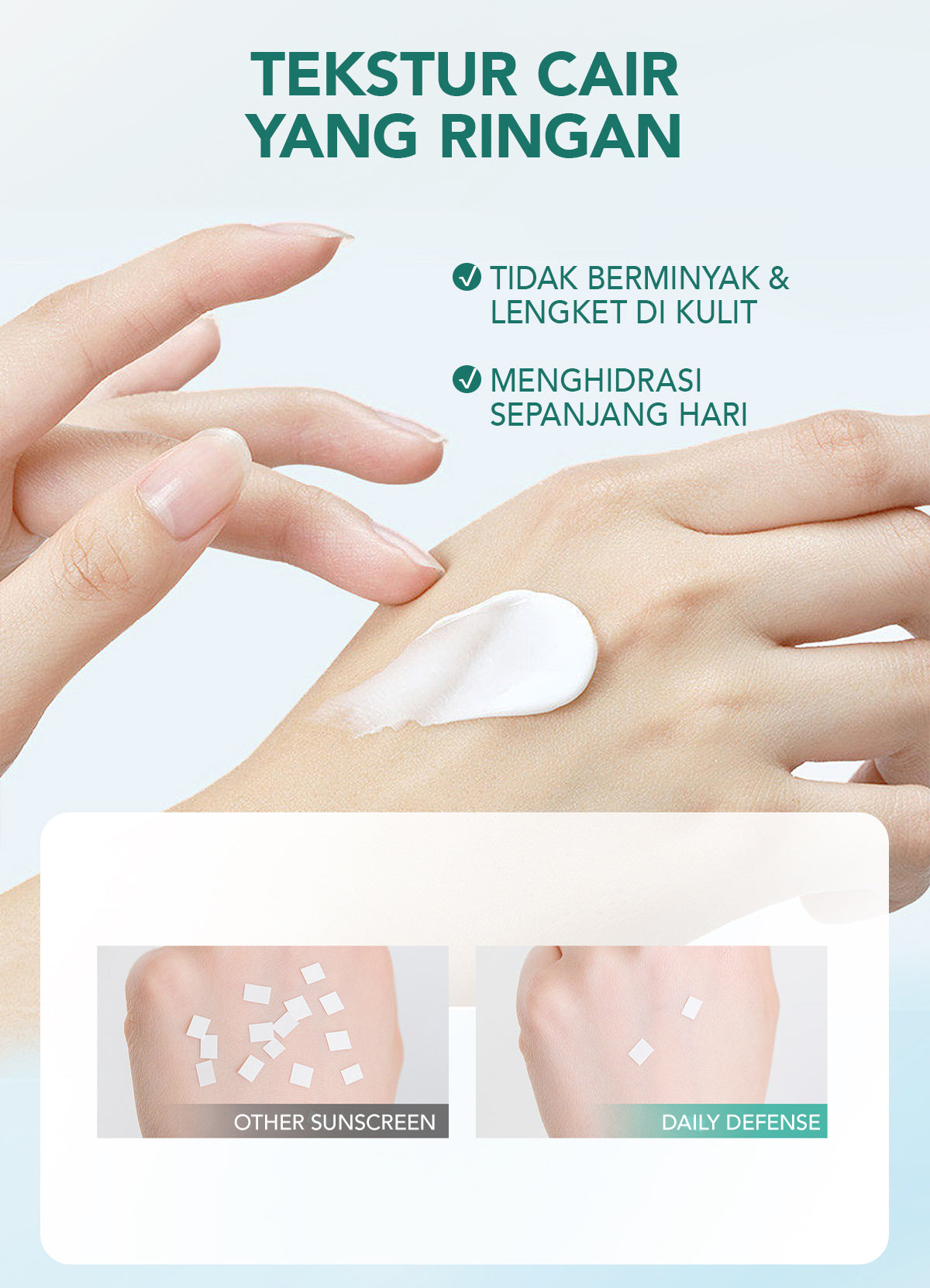 YOU Sunbrella Daily Defense Sunscreen Serum SPF30 Tabir Surya UVA UVB Blue Light Lightweight Skincare Dry Skin [Best Selling]