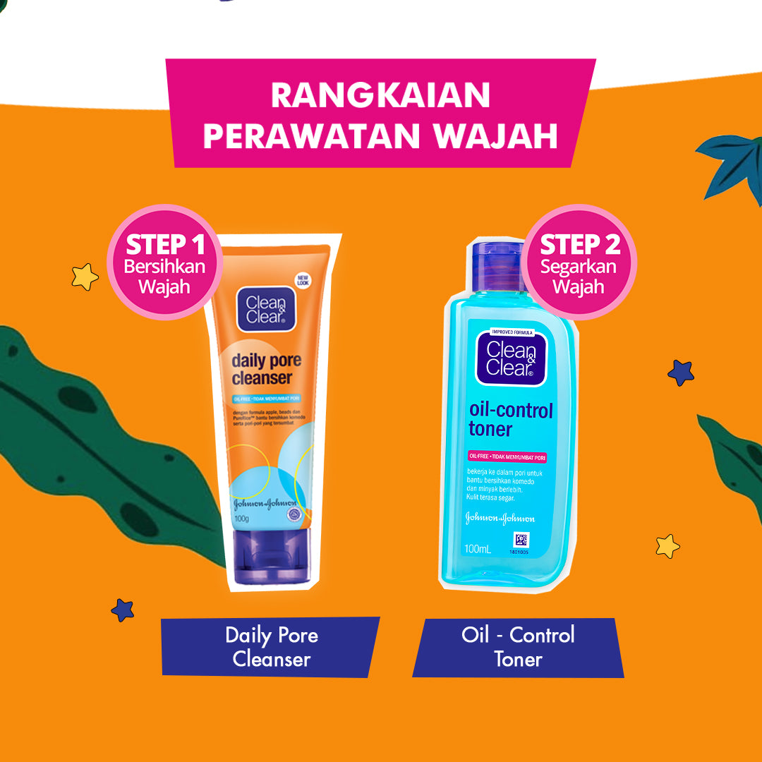Clean & Clear Daily Pore Cleanser Sabun Cuci Muka Pembersih Wajah Komedo 50gr