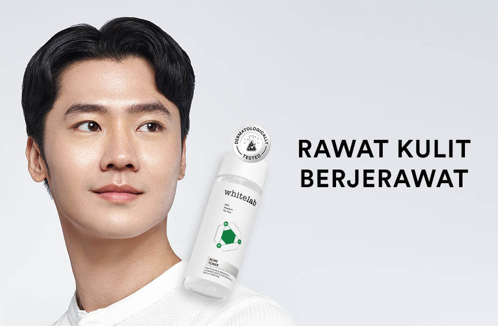 Whitelab Acne Toner - Toner Untuk Kulit Jerawat Menenangkan dan Mengontrol Minyak Berlebih dengan Bha, Mugwort & Tea Tree [BPOM]