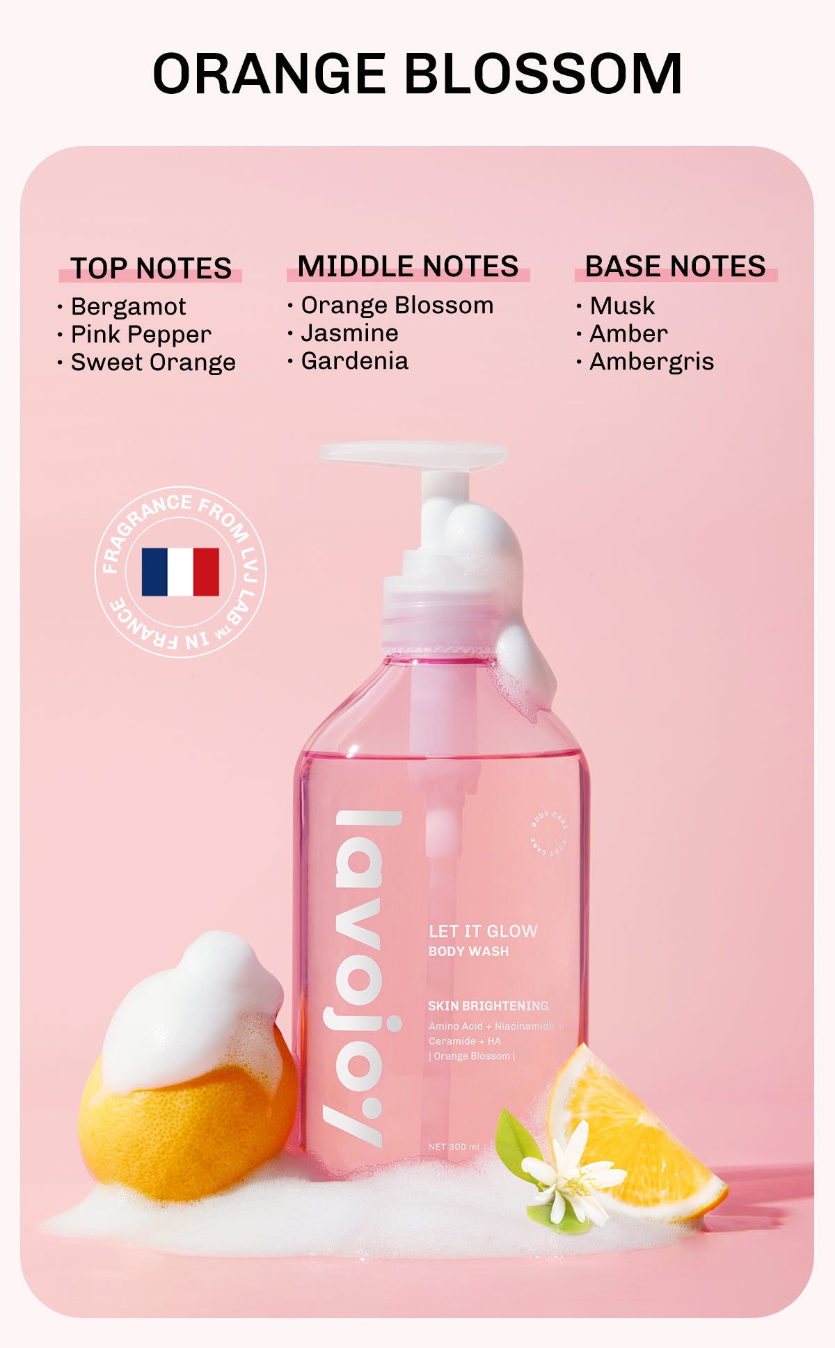 Lavojoy Let It Glow Body Wash Skin Brightening Upgraded Version | Sabun Mandi Cair Untuk Mencerahkan Dan Melembabkan Kulit | Fresh Body Shower