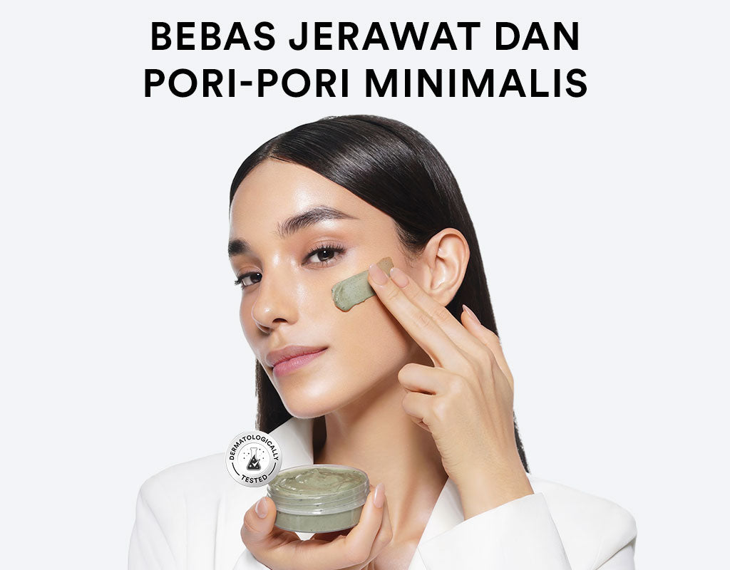 Whitelab Mugwort Pore Clarifying Mask - Masker Pori Pori Kecil Minimalis Bebas Jerawat dengan Mugwort BHA Tea Tree [BPOM]