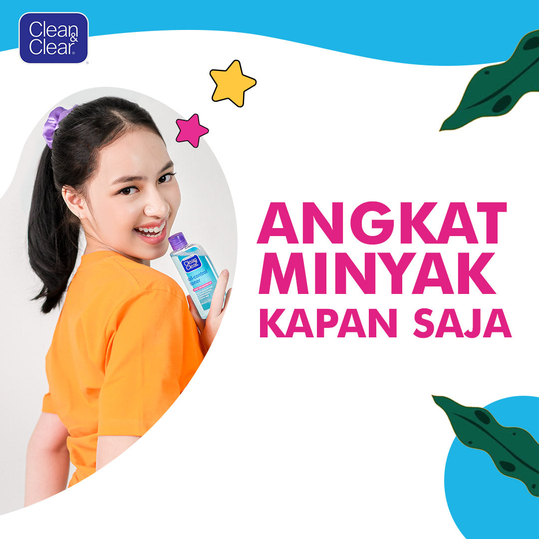 Clean & Clear Oil Control Toner Perawatan Pembersih Penyegar Wajah 100ml