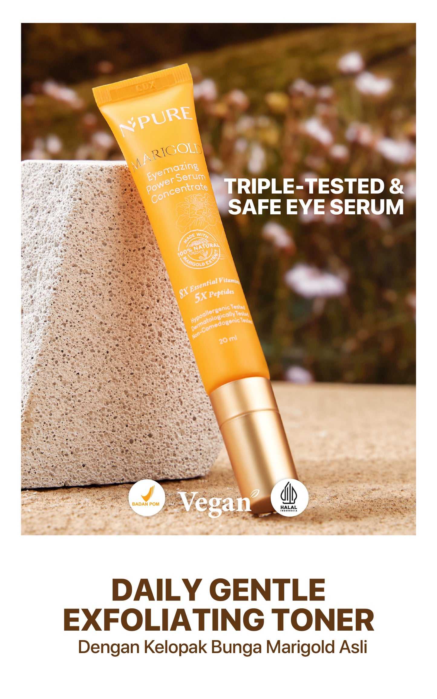 EYE SERUM - NPURE Eye Serum / Marigold / Eyemazing Power Serum Concentrate/ Krim Mata / Anti Mata Hitam Panda / Kantong Mata