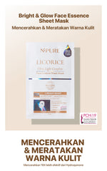 NPURE Sheet Mask Licorice / Ultra Light Complete / Brightening Sheet Mask / Masker Wajah Cerah Glowing /  5X Bright Boost