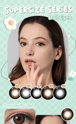 Magister Softlens Big Eyes softlens 14.5mm 16mm Normal Doll Eyes softlens Lensa kontak warna diameter softlens Brown /Black normal mata besar softlens 6bulan