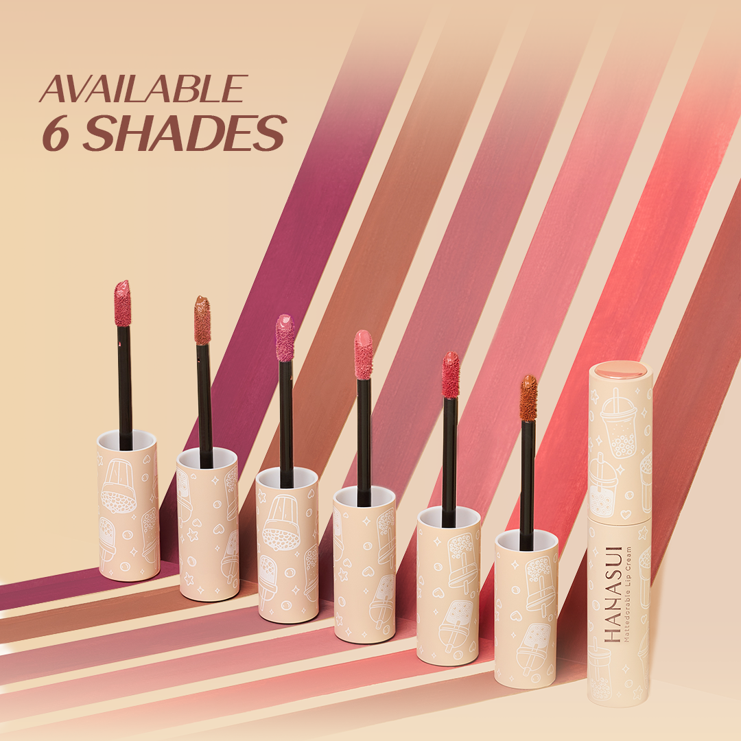 Hanasui Mattedorable Lip Cream Boba - Velvet Matte Finish Pigmented Long Lasting Double Moisturizing