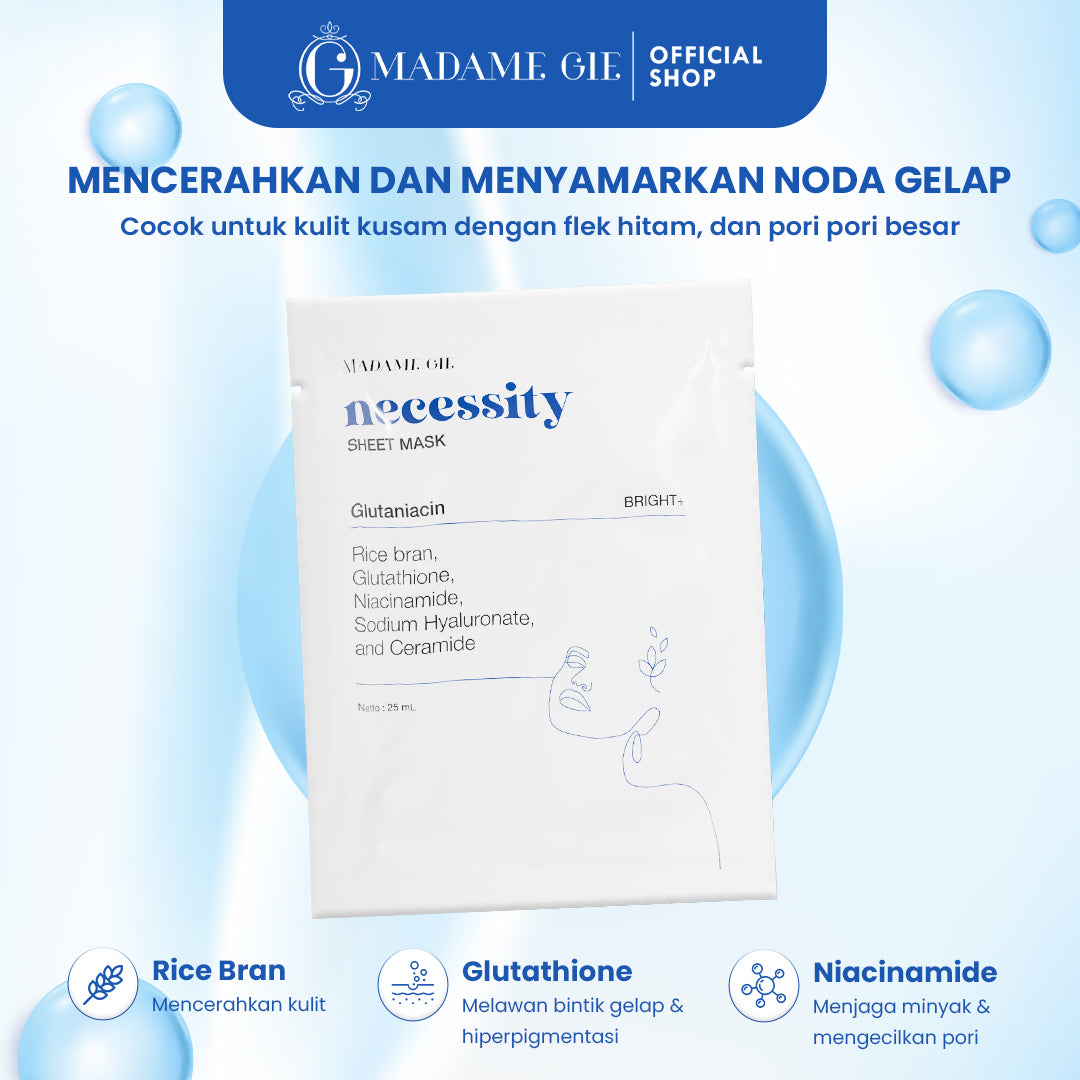 [PRE ORDER] [BUNDLE ISI 30PCS] Madame Gie Necessity Sheet Mask - Masker Perawatan Wajah