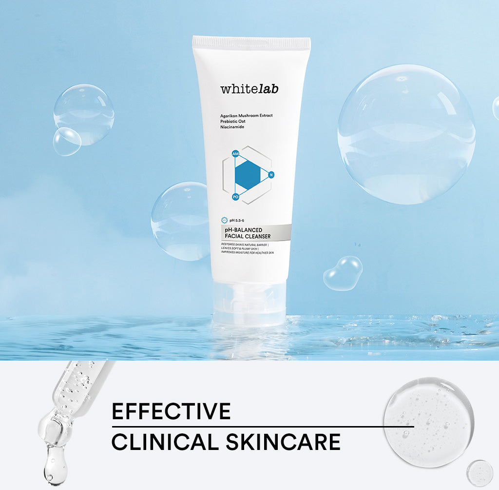 Whitelab pH-Balanced Facial Cleanser - Sabun Cuci Muka pH Seimbang untuk Kulit Normal Sensitif Kering Berminyak dengan Prebiotic Oat & Niacinamide [BPOM]