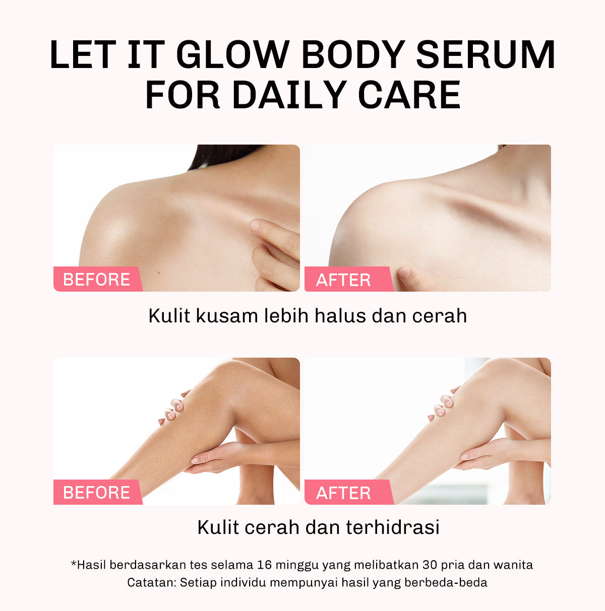 Lavojoy Let It Glow Body Serum Skin Brightening Upgraded Version | Body Lotion Untuk Mencerahkan Dan Melembabkan Kulit Dengan Niacinamide + Ceramide + Vitamin E