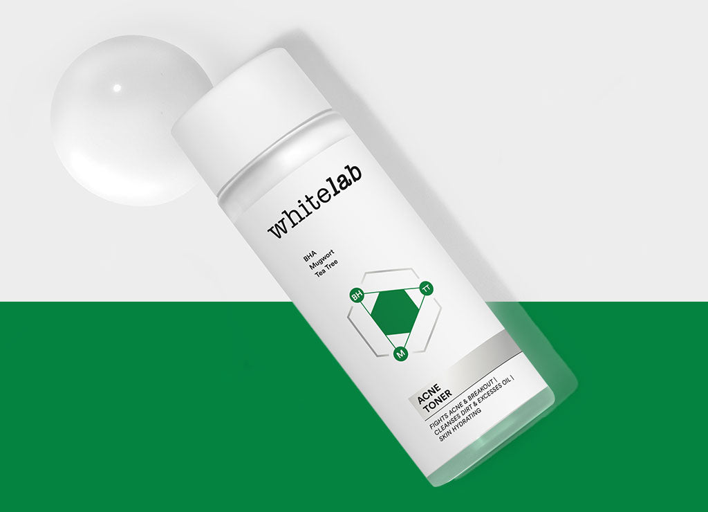 Whitelab Acne Toner - Toner Untuk Kulit Jerawat Menenangkan dan Mengontrol Minyak Berlebih dengan Bha, Mugwort & Tea Tree [BPOM]