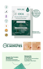 NPURE Sheet Mask Cica / Anti Acne Sheet Mask / Masker Wajah Anti Jerawat