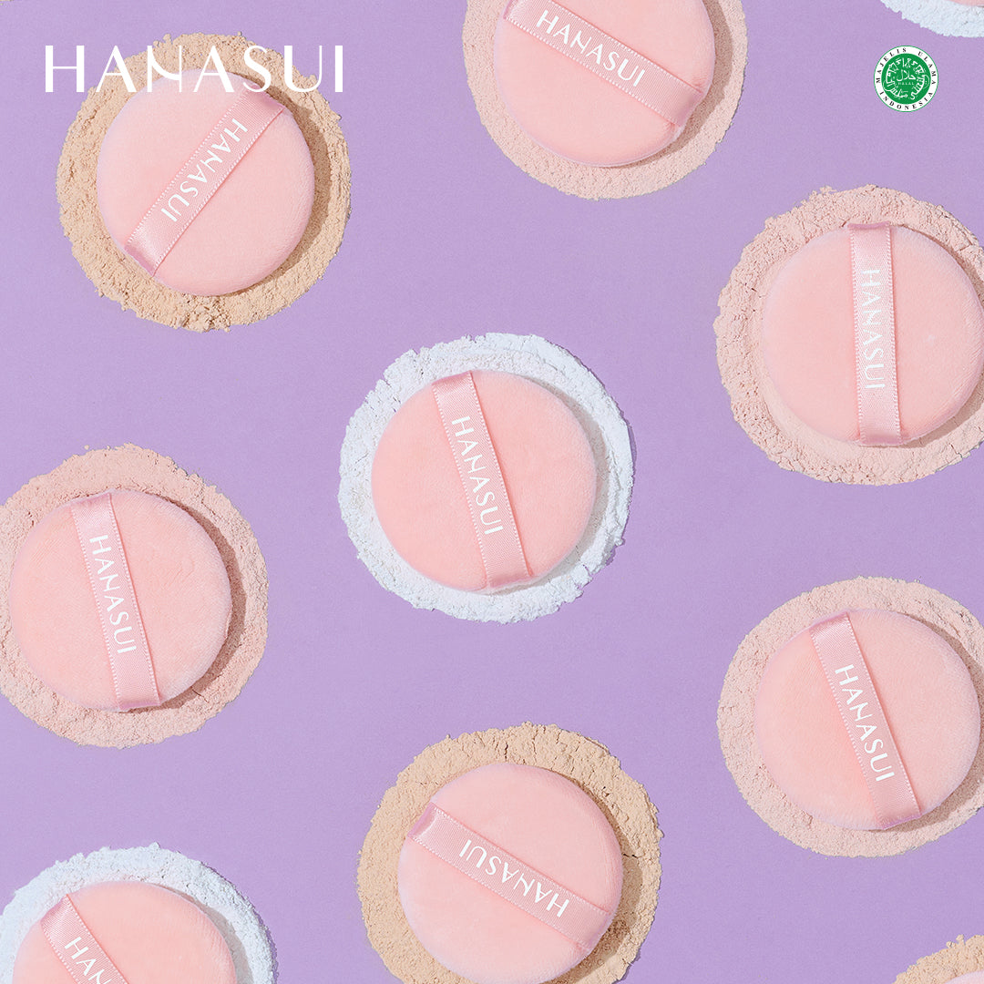 Hanasui Perfect Fit Setting Powder - Bedak Tabur Halus Ringan Natural Coverage Menyerap Minyak Berlebih Mengandung Vitamin E Anti Polusi