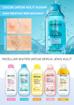 GARNIER Micellar Water Blue Salicylic Acid 400ml Skincare Cleansing - Skincare Pembersih Wajah & Make up untuk kulit berminyak jerawat Micellar Cleansing Water