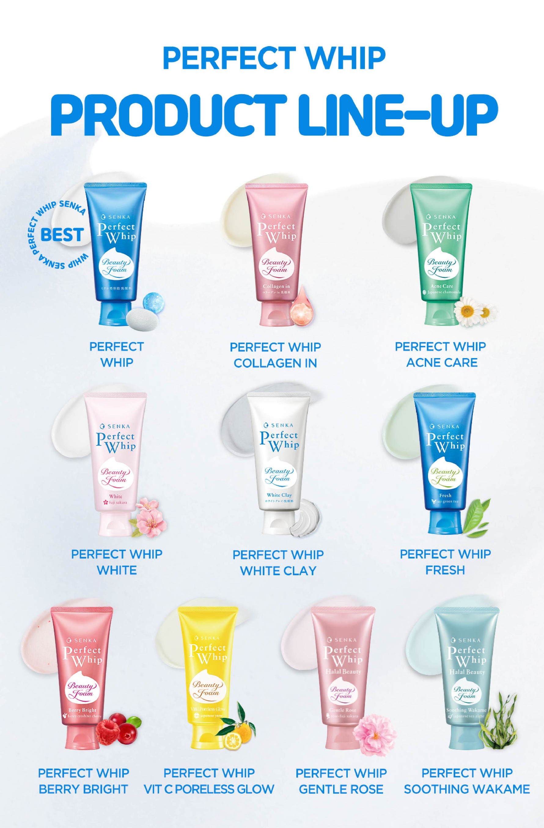 [Special Bundle] Senka Perfect Whip Acne Care 100gr & Whip Fresh 100gr