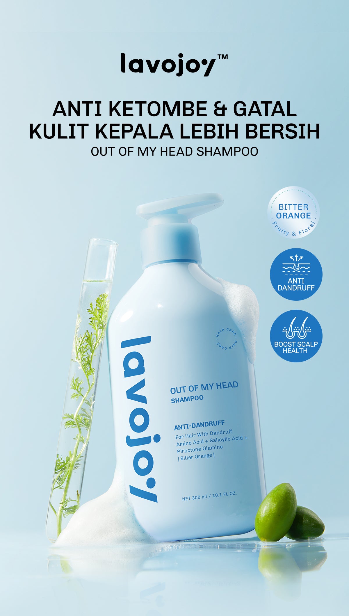 Lavojoy Shampoo Series | dengan Salicylic Acid | Membersihkan Kulit Kepala Dan Rambut | Mengurangi Gatal Kulit Kepala | Mengurangi Minyak Rambut | Membuat Rambut Lembut dan Berkilau