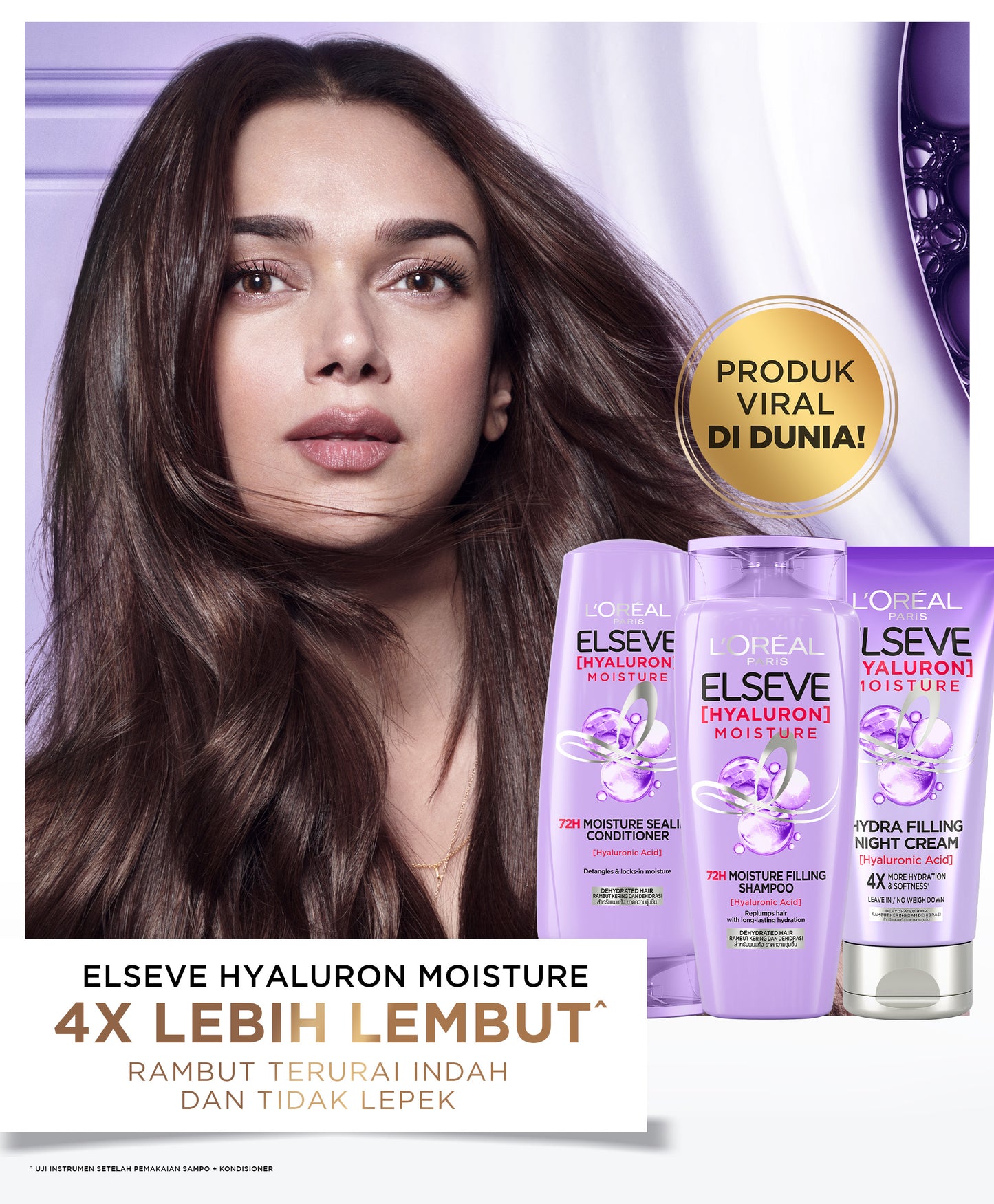 L’Oreal Paris Elseve Hyaluron Moisture Hydra Filling Night Cream - 150 ml (Untuk rambut kering dan dehidrasi)