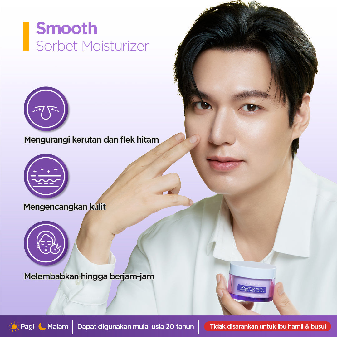 [Twin Pack] Azarine Barrier Moisturizer Series Pelembab Wajah Cream Gel Facial Moisturizer Instant Moist Mencerahkan Kulit Kusam Berjerawat Sensitif [2x30g]