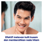 NIVEA MEN Facial Foam Extra Bright Facial Foam 50ml - Sabun cuci muka pria mencerahkan bintik hitam brightening kulit kusam cleanser facial wash pembersih wajah cerah membersihkan pori pori terdalam polusi debu kotoran - Glutathione, AHA, Vitamin C