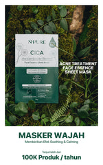 NPURE Sheet Mask Cica / Anti Acne Sheet Mask / Masker Wajah Anti Jerawat