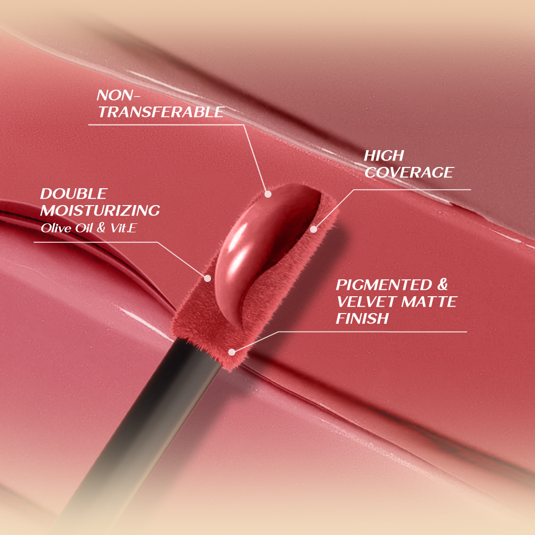 Hanasui Mattedorable Lip Cream Boba - Velvet Matte Finish Pigmented Long Lasting Double Moisturizing