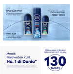 NIVEA MEN Deodorant Roll On Cool Kick Freezy Green 50ml - Deodoran pria perlindungan ekstra kering dari keringat bau badan dengan sensasi dingin menthol wangi maskulin - Antiperspiran, tidak mengandung ethyl alkohol cocok untuk semua jenis kulit