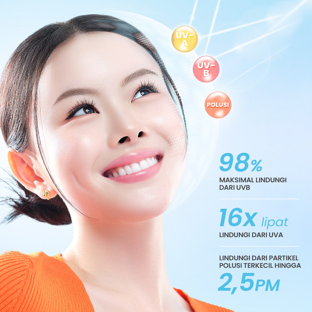 Hanasui Collagen Water Sunscreen SPF 50 - Ringan & Menenangkan Kulit No Whitecast Tidak Kusam Berminyak