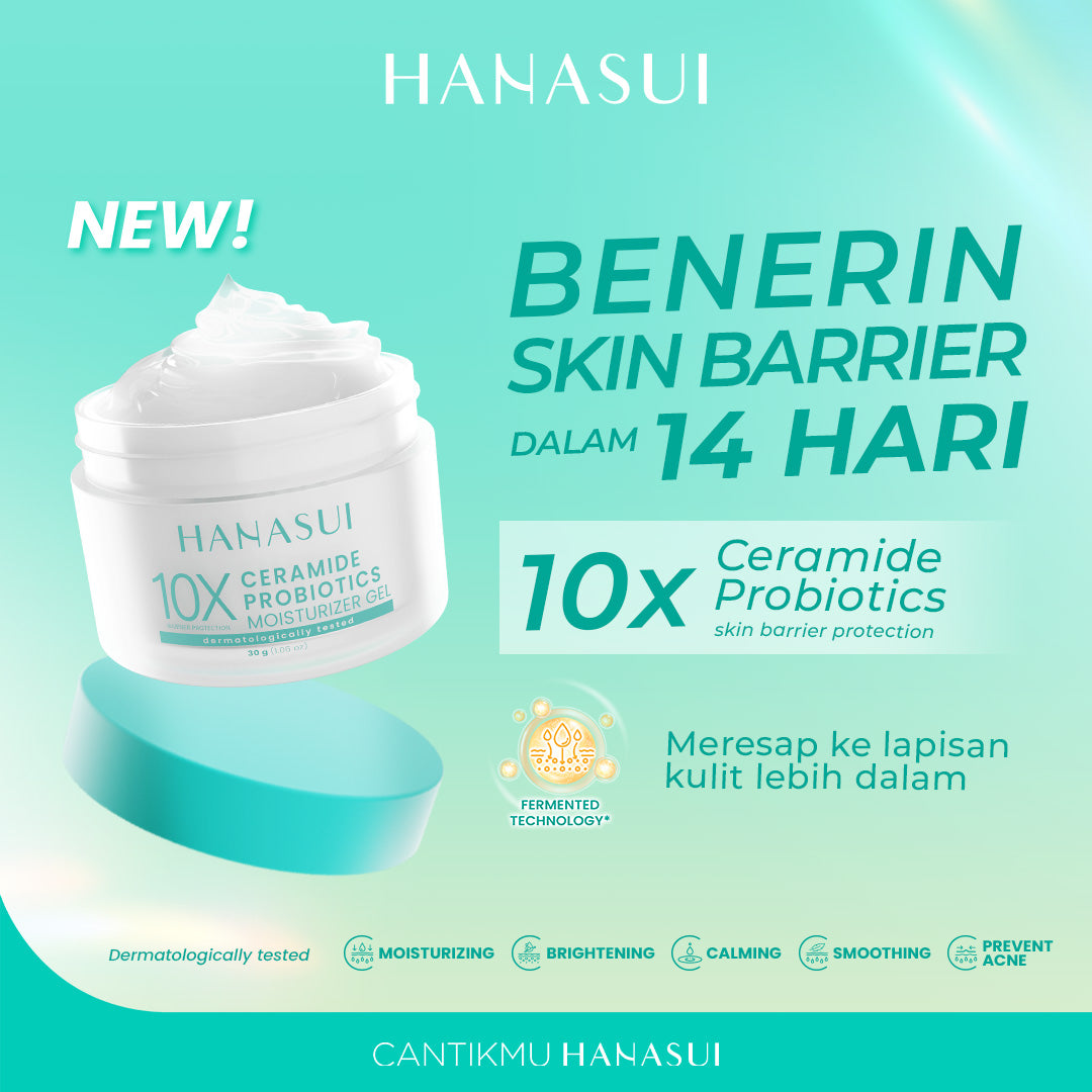 Hanasui Ceramide Probiotics Moisturizer Gel - Pelembab Ringan Lembap Perbaiki Skin Barrier dan Mencerahkan