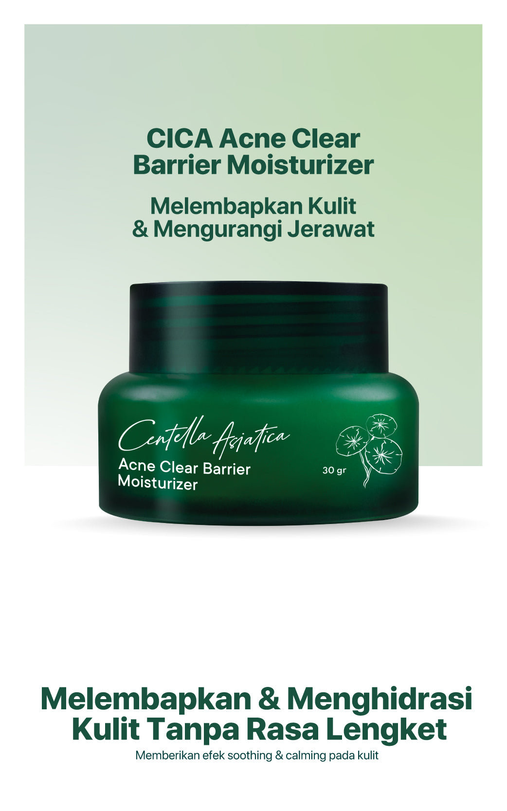 CICA MOISTURIZER - NPURE Centella Asiatica Acne Clear Barrier Moisturizer / Acne Moisturizer/ Pelembap Kulit Jerawat / Krim Berjerawat