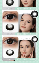 Magister Softlens Big Eyes softlens 14.5mm 16mm Normal Doll Eyes softlens Lensa kontak warna diameter softlens Brown /Black normal mata besar softlens 6bulan