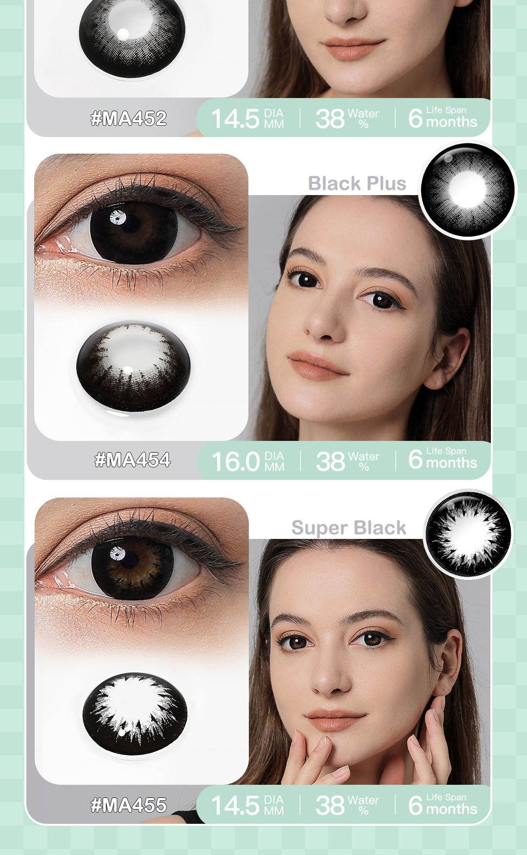 Magister Softlens Big Eyes softlens 14.5mm 16mm Normal Doll Eyes softlens Lensa kontak warna diameter softlens Brown /Black normal mata besar softlens 6bulan