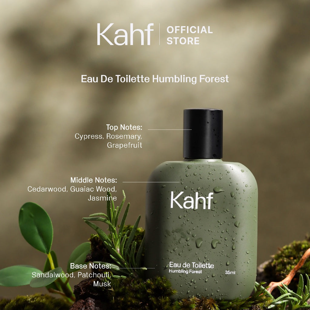 Kahf Humbling Forest Eau De Toilette 35 ml Long-Lasting Fragrance (EDT) - Perfume Scent Inspired by Nature (Cypress, Cedarwood, Sandalwood) - Wangi Tahan Lama - Masculine Scent 香水
