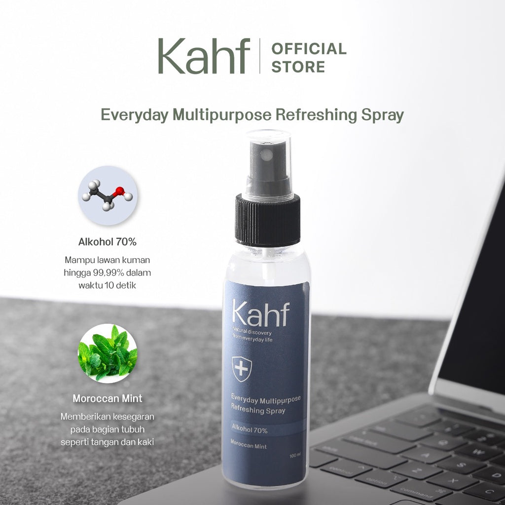 Kahf Everyday Multipurpose Refreshing Spray 100 ml Twin Pack - Spray Higienis Lawan Bakteri & Jamur