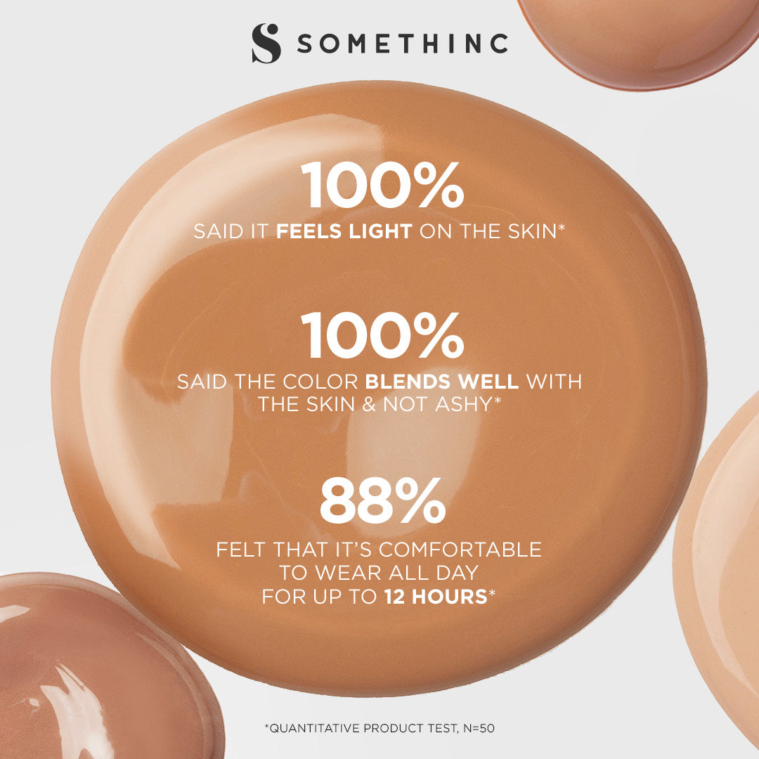 SOMETHINC Copy Paste Tinted Sunscreen SPF 40 PA++++ - Skin Tint Ringan Dengan Finish Dewy | Meratakan Warna Kulit Serta Melindungi Wajah Dari UVA & UVB, Mengandung skincare dan Tahan Lama
