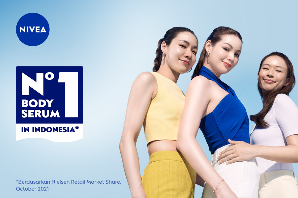 NIVEA Body Serum Extra Bright 10 Super Vitamins Youth Protect SPF15 320ml - Hand body serum lotion moisturizer mencerahkan kulit mengencangkan kulit kendur kencang melembabkan kering anti aging penuaan dini - 150x Vitamin C, Collagen, antioksidan