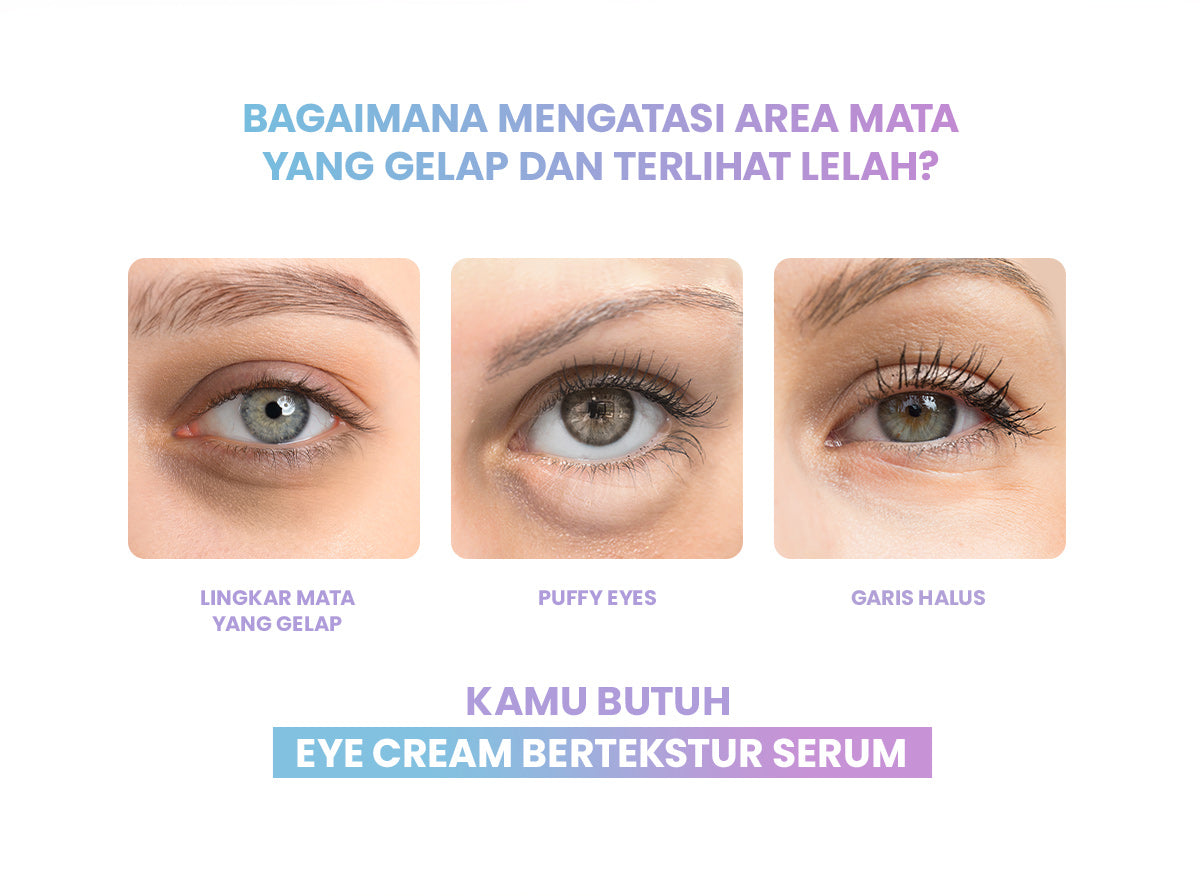 YOU Radiance Glow Advanced Eye Serum Eye Cream Mencerahkan Mata Panda dengan Sakura Extract, Niacinamide, Vitamin C, Collagen, Peptide