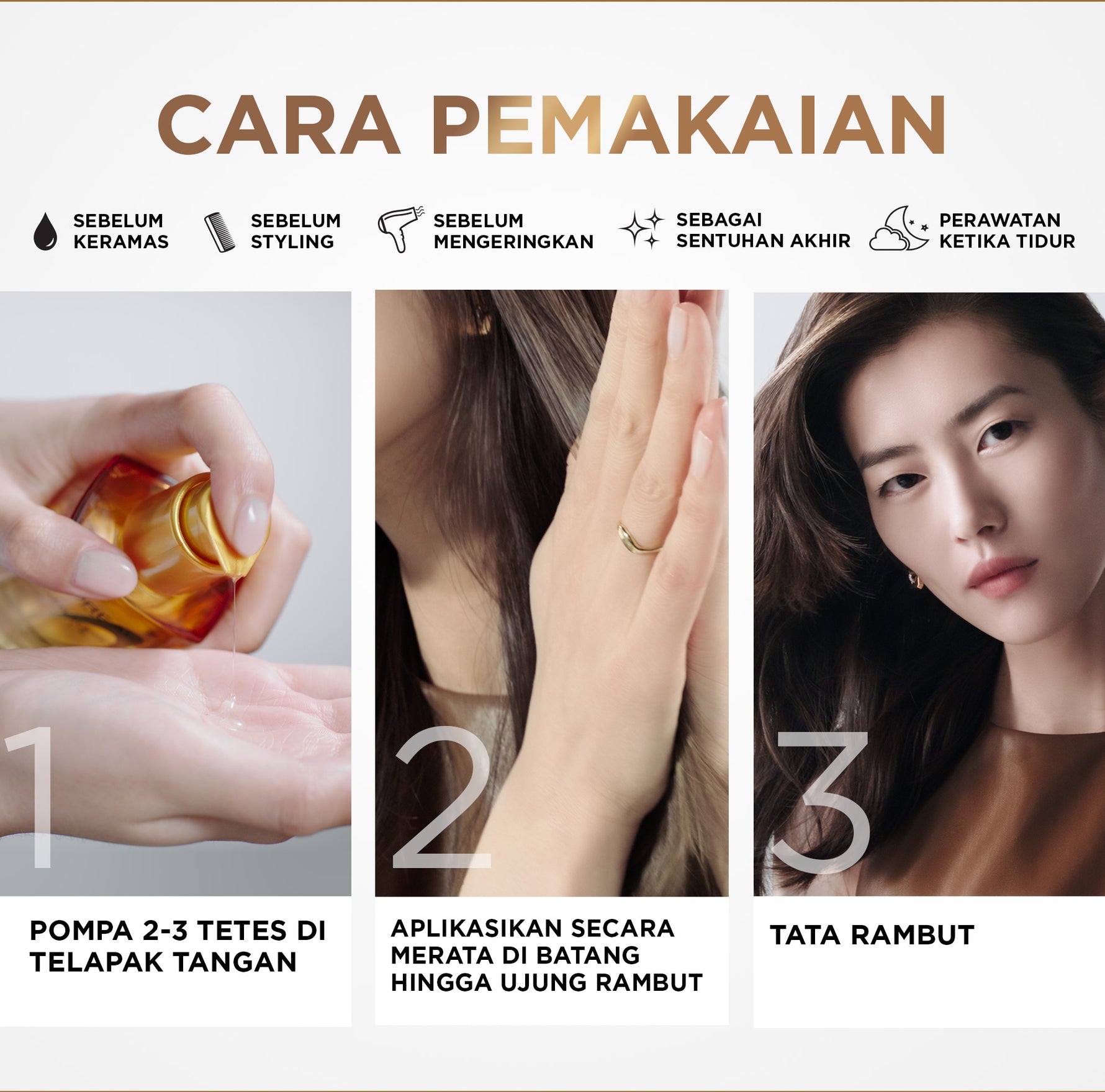 L'Oreal Paris Elseve Extraordinary Oil Gold Hair Treatment Serum 30ml -  Rambut Halus Berkilau dalam Satu Pemakaian - dari Bunga Istimewa Omega 3 - Perawatan Rambut Vitamin Rambut 30ml   Hair oil
