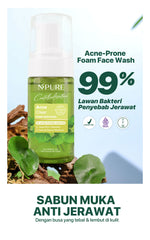 NPURE Facial Wash Cica / Anti Acne Facial Foam / Sabun Muka Anti Jerawat Berminyak