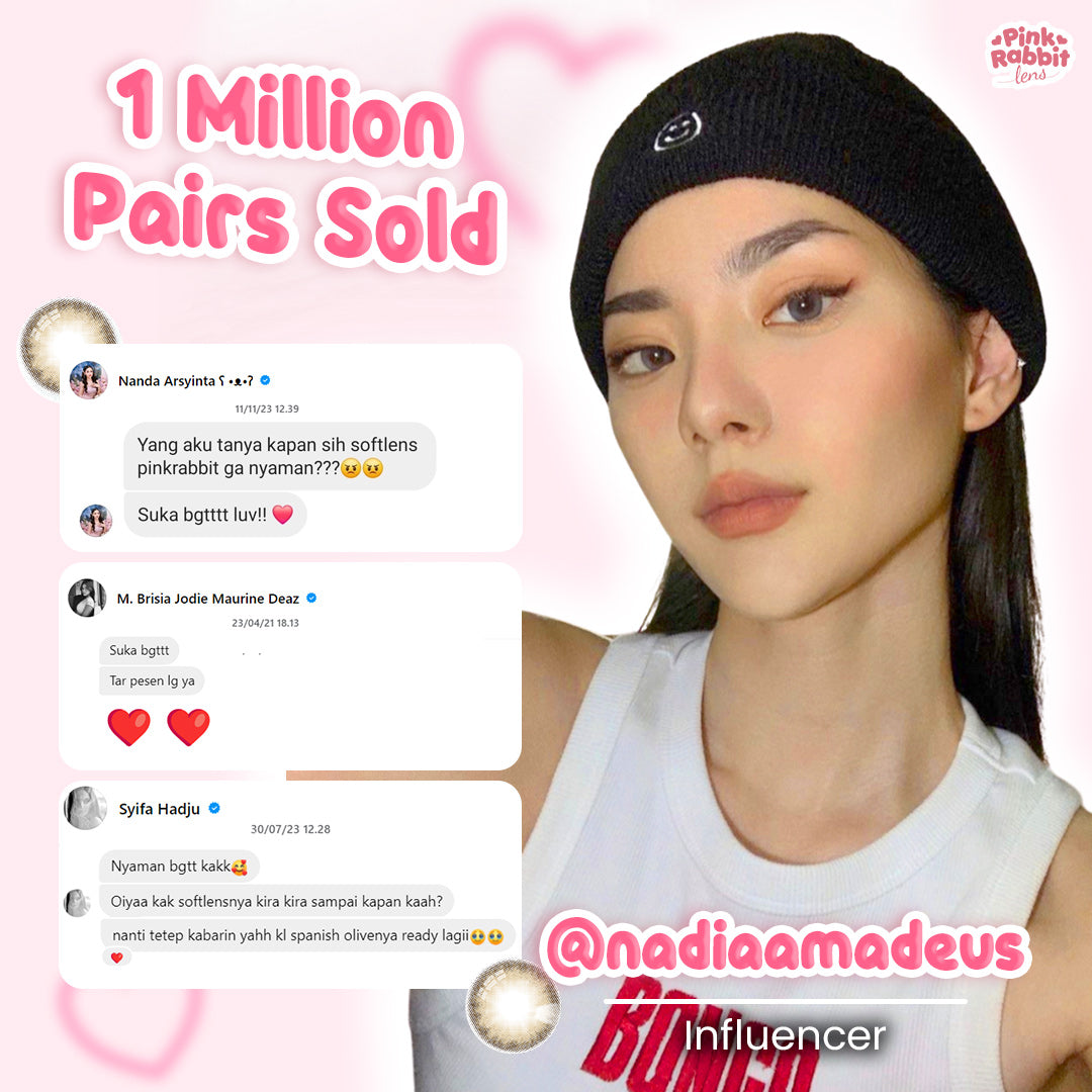 PINKRABBIT SOFTLENS NARA GREY - Normal, Minus 0.5 S/D 10.00 (1PCS/Sebelah) / Softlens / Soft Lens / Lensa Kontak / Soflen / Softlens normal minus / Lensa mata / Softlense