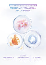 YOU Radiance Glow Advanced Eye Serum Eye Cream Mencerahkan Mata Panda dengan Sakura Extract, Niacinamide, Vitamin C, Collagen, Peptide