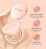 Hanasui Serum Cushion - Flawless Natural Dewy Finish UVA & UVB Protection Perfect Coverage Menyamarkan Pori-Pori Garis Halus Noda Wajah