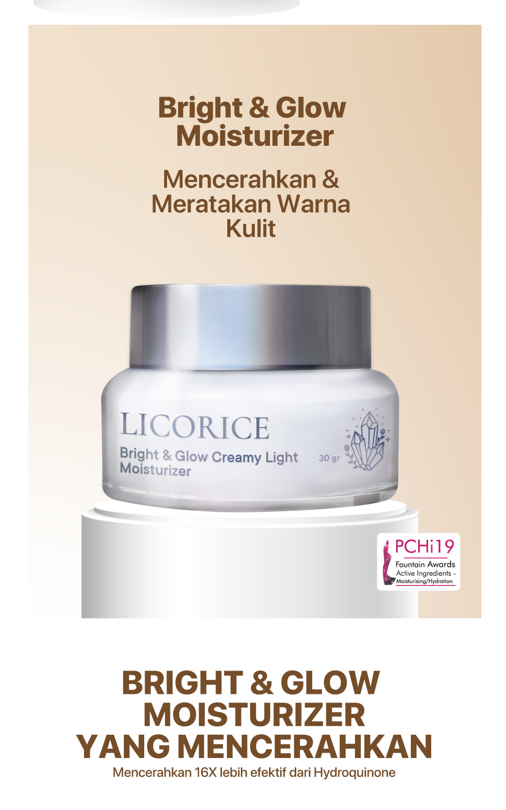 BRIGHT & GLOW MOISTURIZER - NPURE Licorice Bright & Glow Creamy light Moisturizer  / Creamy Light / Brightening Cream / 5X Bright Boost / Pelembap Wajah Cerah Glowing Semua Jenis Kulit