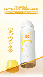YOU Sunbrella Airy Outdoor Sunscreen Spray SPF50+ PA++++ Tabir Surya Mist Sweatproof and Waterproof [ Best Selling ]