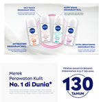 NIVEA Deodorant Roll On Extra Bright Radiant & Smooth 50ml - Deodoran wanita mencerahkan ketiak brightening glowing wangi segar tahan lama seharian anti bau badan keringat - Vitamin C, Ekstrak Licorice, 0% alkohol cocok semua jenis kulit