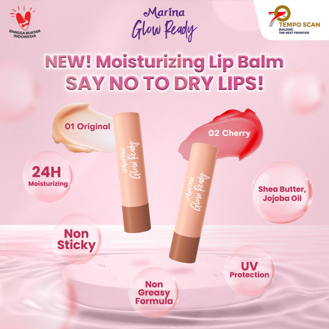 Marina Glow Ready Intense Moisturizing Lip Balm 2,9g [1pcs] - Exp Date : 12.2026