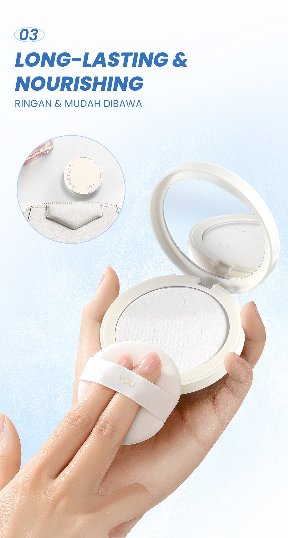 YOU Cloud Touch Invisible Setting Powder Oil Control No Sebum Bedak Wajah Kosmetik Powder