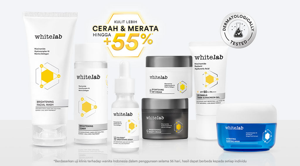 Whitelab Paket Wajah Brightening Niacinamide Facial Wash, Toner, Serum, Moisturizer, Sunscreen, Sleeping Mask - 7 pcs N-Dose+ 2.0 Skincare