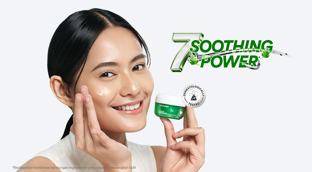 Whitelab Acne Care Moisturizer Gel - Pelembap Kulit Wajah untuk Mengurangi dan Meredakan Jerawat Pagi Malam dengan BHA, Mugwort & Tea Tree [BPOM]